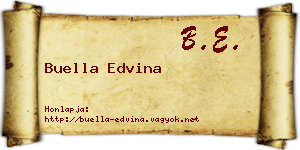 Buella Edvina névjegykártya